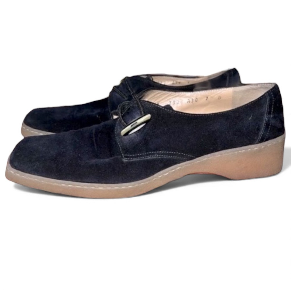 𝅺Salvatore Ferragamo Sport Blue Suede Shoes Loafers. Size 7. Authentic